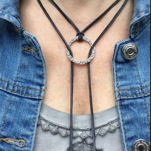 Black Boho ‘Y’ Choker Necklace